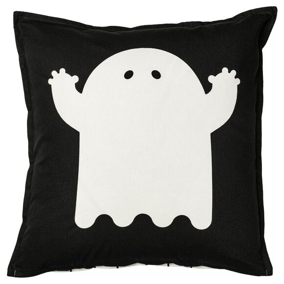 IKEA Other - Ikea Halloween KUSTFYR Cushion cover Ghosts 20x20" Black White NEW 2025 Cotton